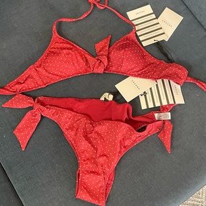 Sézane Red Polka Dot Bikini- Never Worn